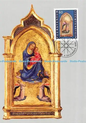 D112483 Liechtenstein. 1995. MK 136. Weihnachten 1995. Lorenzo Monaco. Maria mit