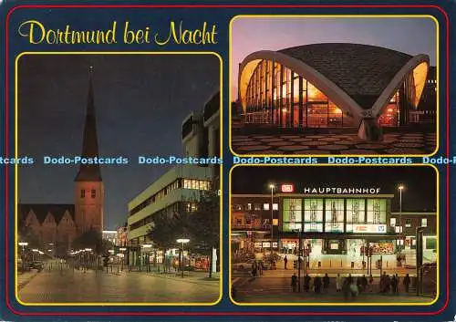 D112529 Dortmund bei Nacht. Schoning und Co. Gebrüder Schmidt. Multi View. 1992