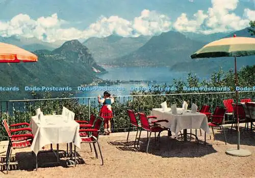 D113943 Kurhaus Serpiano. Aussicht von der Terrasse. Foto Haus Ruedi SA