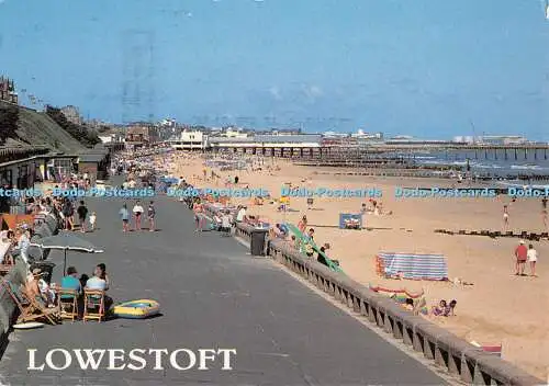 D109589 Lowestoft. Die Esplanade und der Strand. J. Lachs