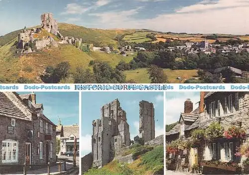 D109626 Historisches Corfe Castle. Die Delpool-Bilderbibliothek. Delphindrucker. Mi