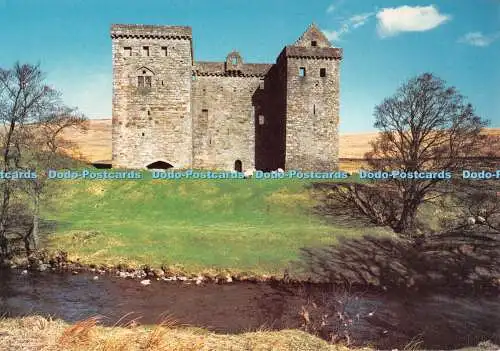 D114133 Roxburghshire. Schloss Eremitage. Südfront und Schlosseingang. Krone.