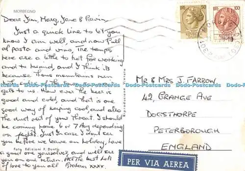 D116365 Morbegno. F. Denti. Postkarte