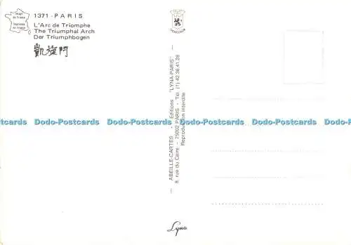 D116377 Paris. Der Triumphbogen. Abeille Cartes. Lyna Paris