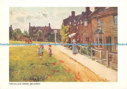 D109700 Broadway. Das Dorfgrün. Cotswold Country. George F. Nicholls. J. Sa