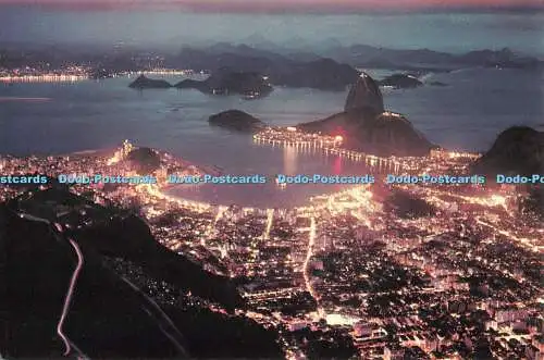 D116408 Rio de Janeiro. Vista Noturna da Cidade Maravilhosa. Parana Cart. Jose G