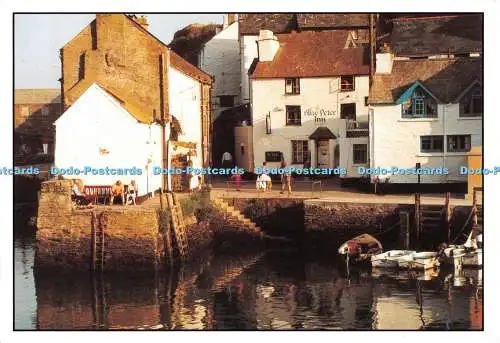 D109740 Cornwall. Polperro Harbour. Keltische Szene. Cornwall Litho. Claire Sellick