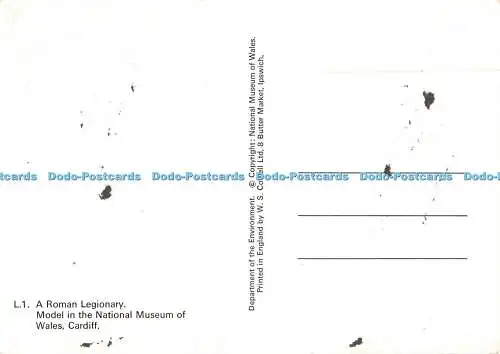 D112932 Cardiff. Modell im National Museum of Wales. Ein römischer Legionär. W.S.