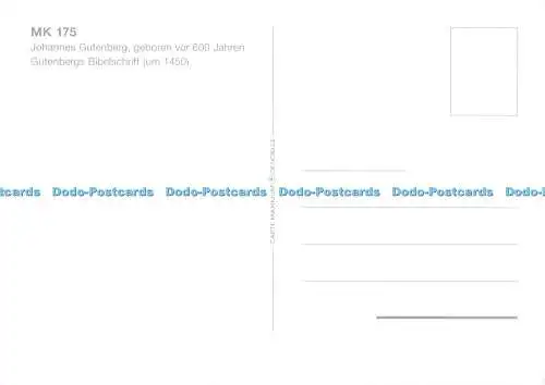 D112937 Gutenberg. Johannes Gutenberg. geboren vor 600 Jahren Gutenbergs Bibel