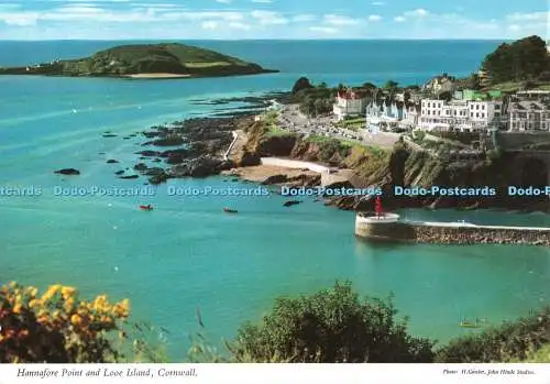 D111235 Cornwall. Hannafore Point und Looe Island. John Hinde. H. Gossler