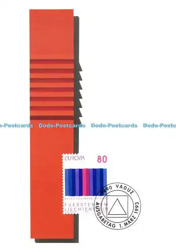 D112944 Fuerstentum. Liechtenstein. Farbmodulation. Carte Maximum Officielle. Nr