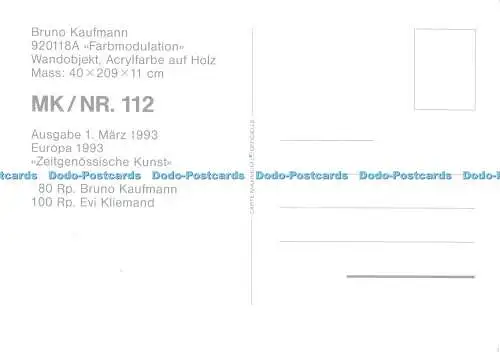 D112944 Fuerstentum. Liechtenstein. Farbmodulation. Carte Maximum Officielle. Nr