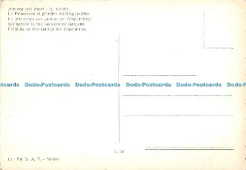 D116473 Riviera dei Fiori. S. Remo. Frühling in den Gärten von Imperatrice. S.A.