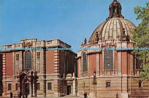 D111315 Eton College. Bibliothek und brennender Busch. Fotografische Grußkarte. Natu