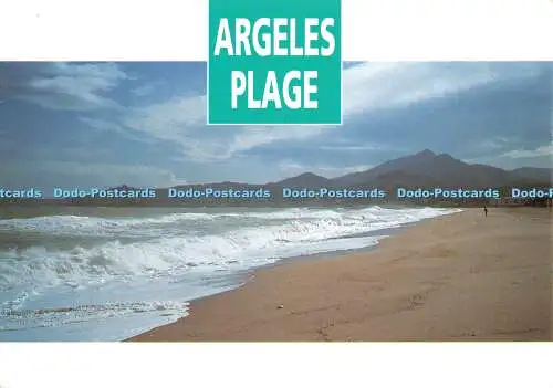 D111354 Argeles Plage. Sa Plage. au Fond la Chaine des Alberes. A. B.L