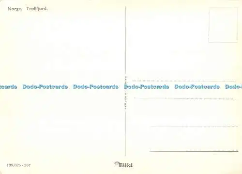 D111378 Norge. Trollfjord. Mittet