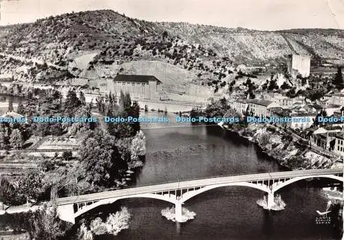 D113130 En Avion Au Dessus de. Luzech. Posten. Le Pont de la Douve. Lapie. RP