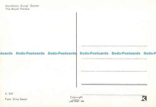 D116677 Stockholm. Der Königspalast. Sa Mar Ab. Dino Sassi