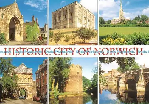 D116734 Historische Stadt Norwich. Schloss. Kuhturm. J. Salmon. Multi View