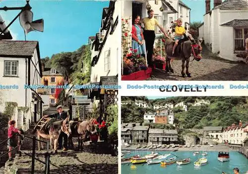 D111525 Clovelly. John Hinde. Multi View