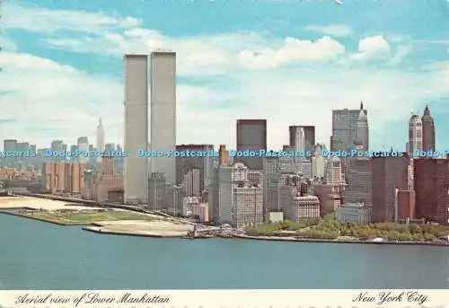 D116759 New York City. Luftaufnahme von Lower Manhattan. Manhattan Postkarte. Dext