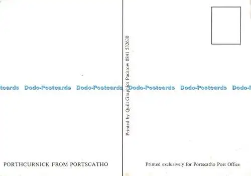 D116771 Porthcurnick aus Portscatho. Federkielgrafik. Postamt Portscatho