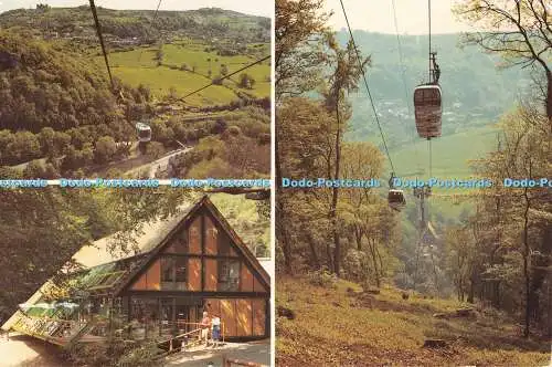 D114581 Höhen Abrahams. Matlock Badewanne. Derbyshire. Blick auf das erste Alpenkabel