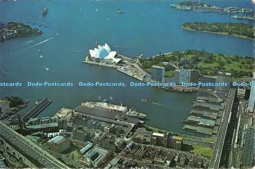 D114628 N.47. Sydney Cove von Air. Luftaufnahme mit Circular Quay. Overse