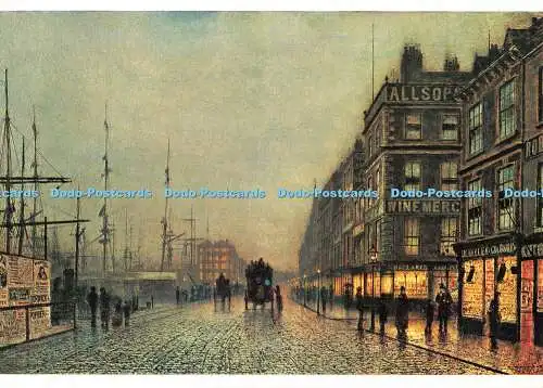 D114680 Atkinson Grimshaw. Liverpool Quay bei Moonlight. 1887. Henry Stone