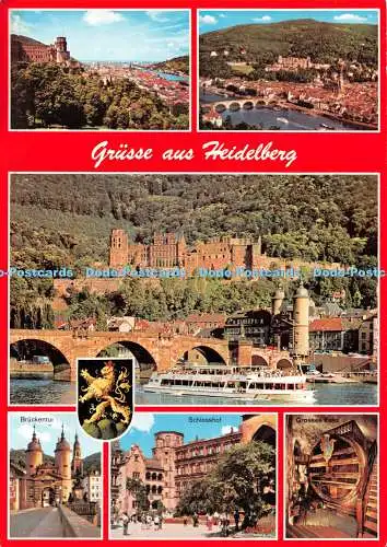 D118228 Grusse aus Heidelberg. Edmund von König. Multi View