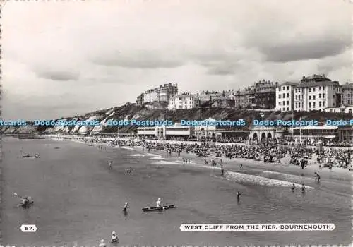 D116942 Bournemouth. Westklippe vom Pier. Dearden und Wade. Sunny South Rea