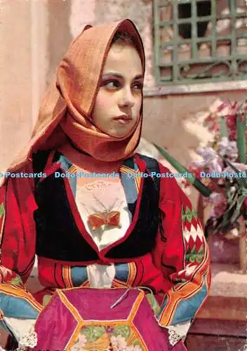 D118297 Costumi Sardi. Orgosolo. Magit. P. Marzari. Da Fotocolor Kodak Ektachrom