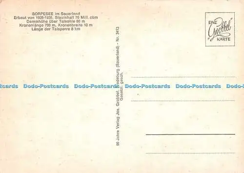 D117055 Sorpesee im Sauerland. Jos. Grobbel. Nr. 3412. Multi View