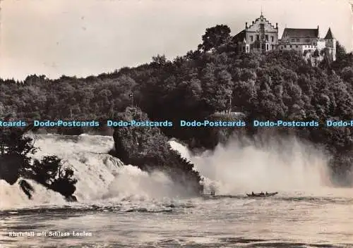 D114861 Rheinfall mit Schloss Laufen. Fotoglob Wehrli AG. Zürich. 1982