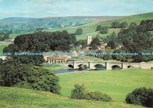 D114877 Burnsall aus dem Süden. Wharfedale. Yorkshire. Walter Scott. 1978