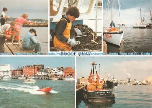 D117110 Poole Quay. Dorset. Delpool. 1986. Michael J. Allen. Delphindrucker. M