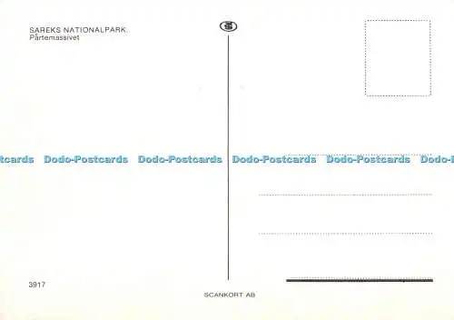 D118464 Sareks Nationalpark. Partemassivet. Scankort