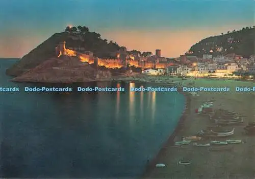 D114924 Costa Brava. Tossa de Mar. Vista nocturna. Nr. GE 1707. Postales Interna