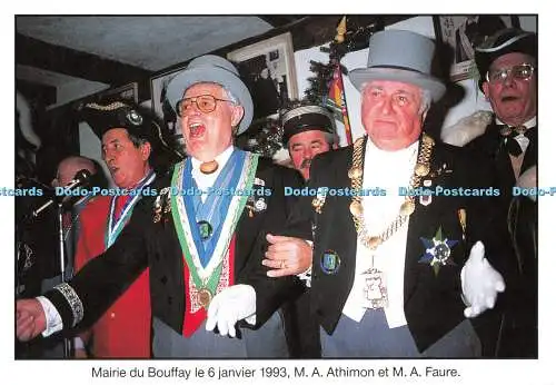 D113687 Mairie du Bouffay le 6 janvier 1993. M. A. Athimon et M. A. Faure. Evene