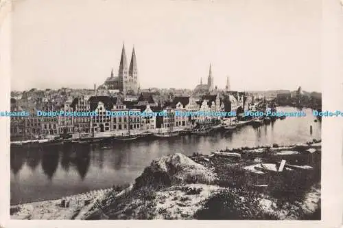 D113734 Lübeck. Blick auf Stadt. J. Krause