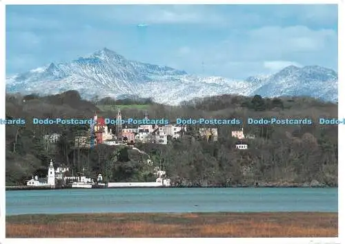 D118636 P422. Portmerion und Snowdon. Alpenpresse. Dave Newbould. Gwreidiau