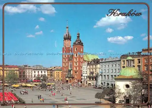 D117302 Krakau. Krakau. Hauptmarktplatz. Marienkirche. St. Adalberts Chur