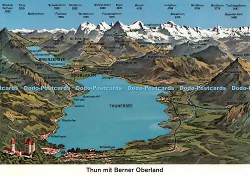 D115166 Thun mit Berner Oberland. H. Steinhauer