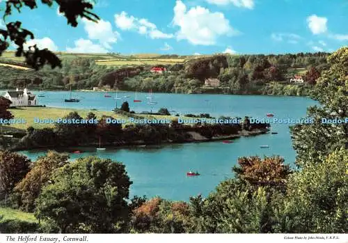 D115195 Cornwall. Die Helford-Mündung. John Hinde. F.R.P.S. 1967