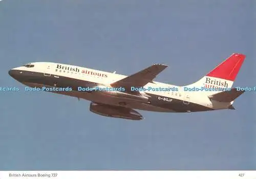 D118759 British Airtours Boeing 737. 427. Charles Skiltons Postkartenserie. A. S