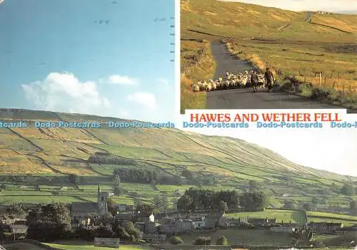 D117419 Hawes und Wether Fell. Wensleydale. Yorkshire. Walter Scott. Farbe Seri