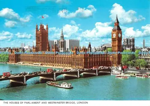 D115258 London. Die Houses of Parliament und die Westminster Bridge. Colourmaster Li