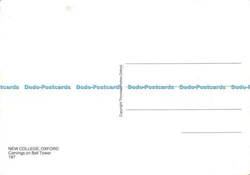 D118847 New College. Oxford. Schnitzereien am Glockenturm. Thomas Photos Oxford
