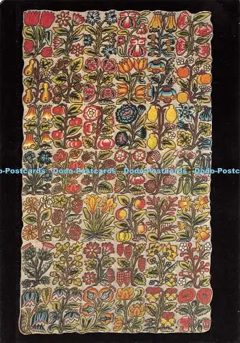D117520 Tweeddale. Innerleiten. Ein Panel mit Petit Point Stickerei aus Holz gearbeitet