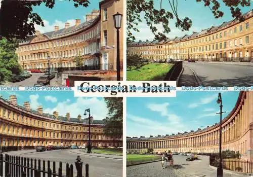 D115371 Georgian Bath. Somerset Place. Der Zirkus. Royal Crescent. John Hine. Mu